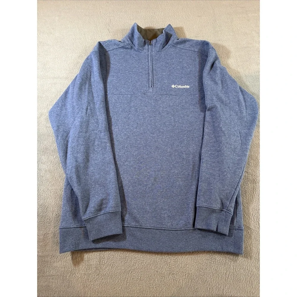 Columbia Blue 1/4 Zip Jacket/Sweatshirt Size Large